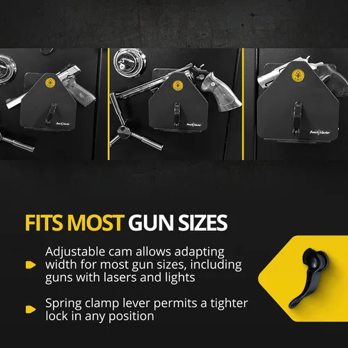 Miniatura 4 de BenchMaster Estante vertical para pistolas, almacenamiento seguro para pistolas, con capacidad para 2 a 12 pistolas, organizador seguro para armas