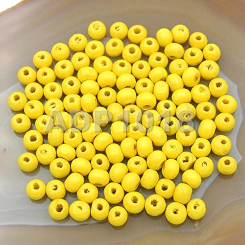 Miniatura 31 de AD Beads Cuentas de madera con espacio libre para manualidades, cuentas de madera con agujero grande surtidas para hacer collares, pulseras