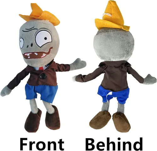 Miniatura 3 de JHESAO 12 "PVZ Felpa Conehead Zombies Brown Coat Juguetes PVZ 1 2 Peluche Suave Muñeca Roadblock Conehead Zombie Nuevo