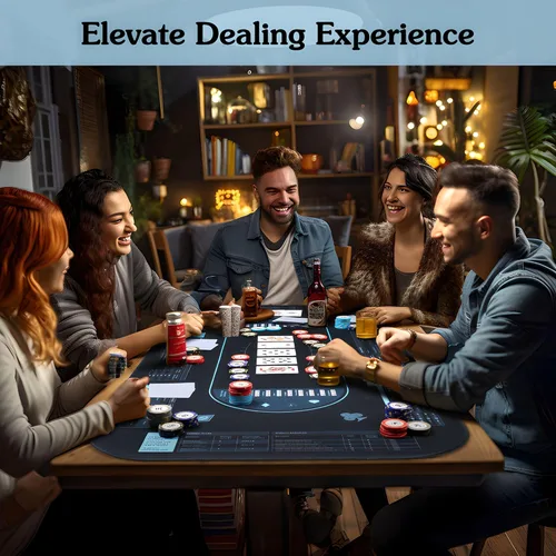 Miniatura 5 de RUNNING HOT Exclusivo tapete de póquer profesional: 70 x 35 pulgadas, antideslizante, duradero, diseño plegable con guía de probabilidad de póquer