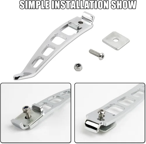 Miniatura 4 de Almohadilla de extensión de aluminio para Dyna 1993-2017, herramienta de asistencia de soporte lateral extensor de pie de cabra