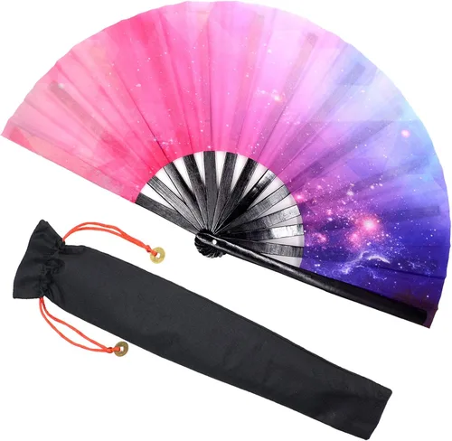 Miniatura 9 de Zolee - Abanico grande rave con sonido para baile en línea - Abanico plegable de mano con botas en el suelo y efecto pop - para EDM, festival