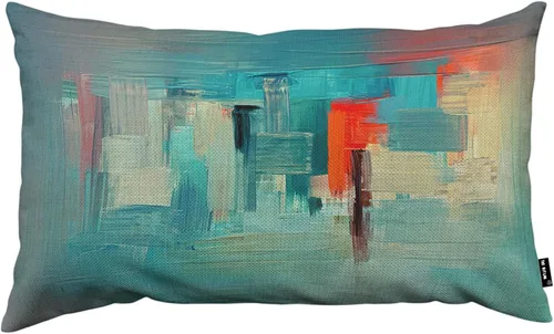 Miniatura 16 de TKS MITLAN Fundas de almohada abstractas con ondas 18 x 18 pulgadas, fundas de almohada decorativas con gradiente azul de agua de mar, ondas
