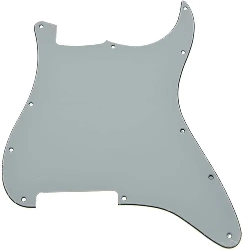 Miniatura 4 de KAISH Golpeador ST de 11 agujeros en blanco, placa de rascar en blanco, sin agujeros de recogida para Stratocaster/Strat, fabricado en Estados