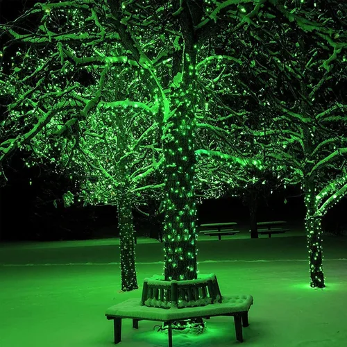 Miniatura 6 de Joomer Luces Solares Navideñas en Cadena, 39 pies, 100 LED, luces impermeables para exteriores con 8 modos de luces centelleantes para jardín