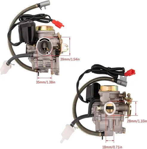 Miniatura 3 de Carburador GY6 50CC 49CC 80C para ciclomotor scooter de 4 tiempos 139QMA 139QMB Taotao Kymco con kit de filtro de aire del colector de admisión