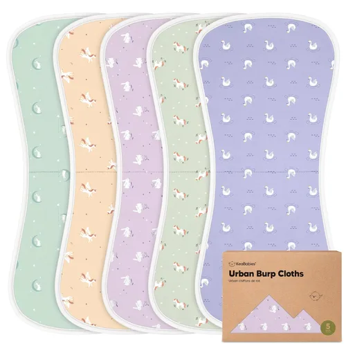 Miniatura 42 de Paños orgánicos para bebés, niños y niñas, paquete de 5, ultra absorbente, paño para eructar, ropa para recién nacidos, toalla para la leche, babero