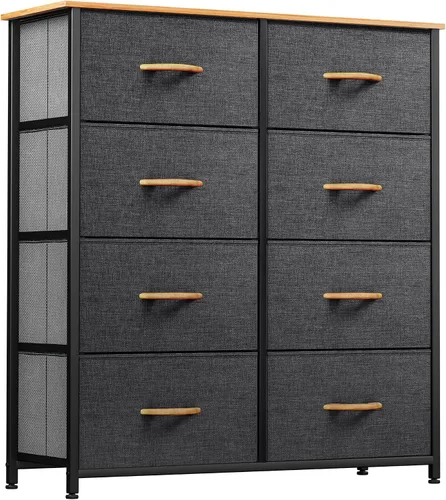 Miniatura 20 de YITAHOME Cómoda con 5 cajones – Torre de almacenamiento de tela, unidad organizadora para dormitorio, sala de estar, armarios – Estructura de acero