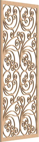 Miniatura 53 de 9 3/8"W x 24 3/8"H x 1/4"T Marilla Decorativos Paneles de Pared de Madera Calado, Abedul