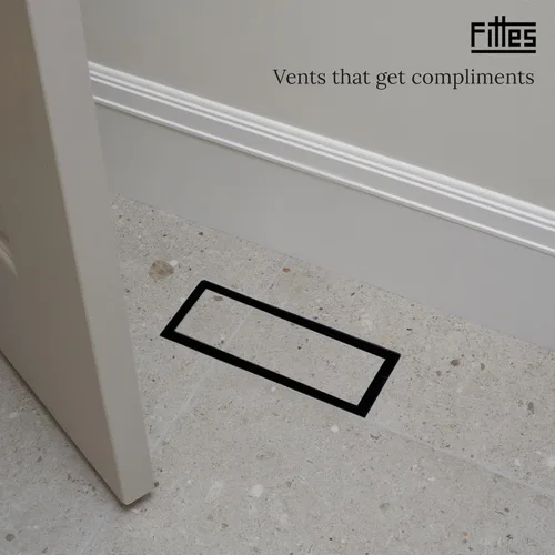 Miniatura 12 de Fittes Ventilación de suelo empotrada [Luxe], cubierta minimalista de acero sólido para registro de retorno de aire HVAC, solución de flujo de aire