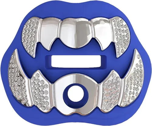 Miniatura 11 de LeCool Protector bucal de fútbol con correa conectada, 3D Beast Chrome, protector bucal para adultos y jóvenes, pieza para deportes para máximo