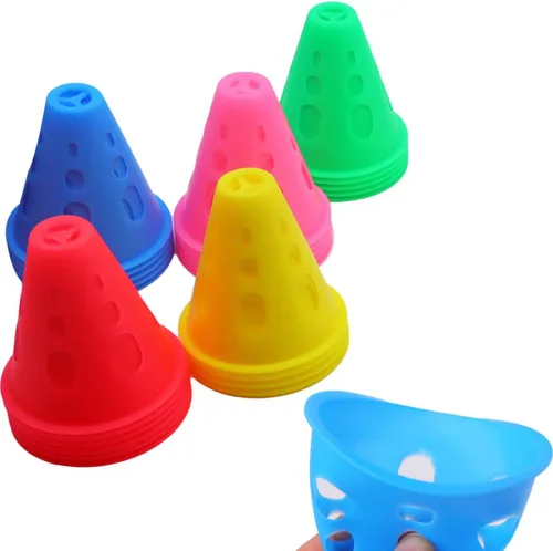 Miniatura 7 de FZBNSRKO 20 piezas de colores mixtos Mini Conos de entrenamiento deportivo para niños adultos de plástico a prueba de viento para tráfico de tráfico