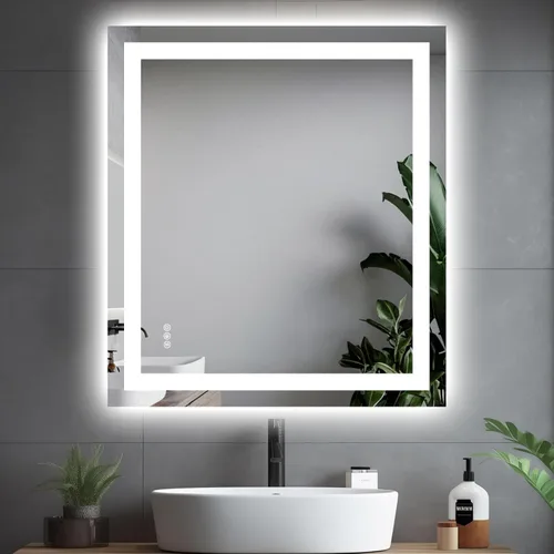 Miniatura 13 de Hivone Espejo de Baño LED de 24X32 con Luces, Antivaho, Regulable, Retroiluminado + Iluminado Frontal, Espejo Inteligente de Tocador de Baño