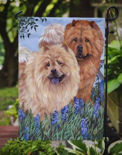 Miniatura 3 de Caroline's Treasures PPP3073GF Chow Chow Meadow Bandera de jardín Bandera de buzón Bandera decorativa para patio Arte exterior para jardín