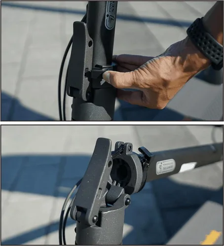 Miniatura 6 de Anillo de guardia plegable frontal redondo de bloqueo compatible con piezas de scooter eléctrico Ninebot MAX G30