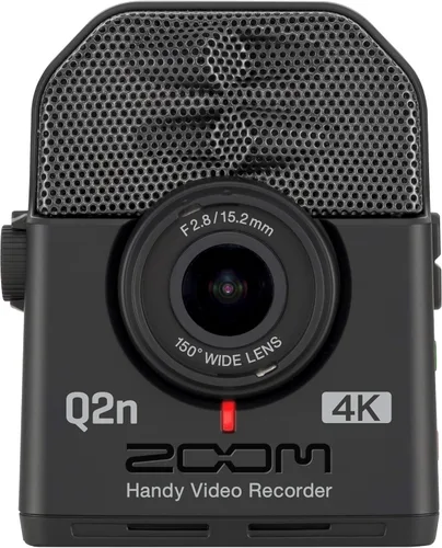 Zoom Grabadora de video Q2n-4K para música, podcasts y transmisión con video 4K, micrófonos estéreo, modo de cámara web