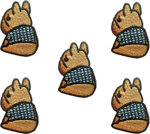 Miniatura 5 de TH - Juego de 2 minúsculos, bulldog francés, cachorro, mascota, lindo logotipo de dibujos animados, 5 parches, coser para planchar en bordado