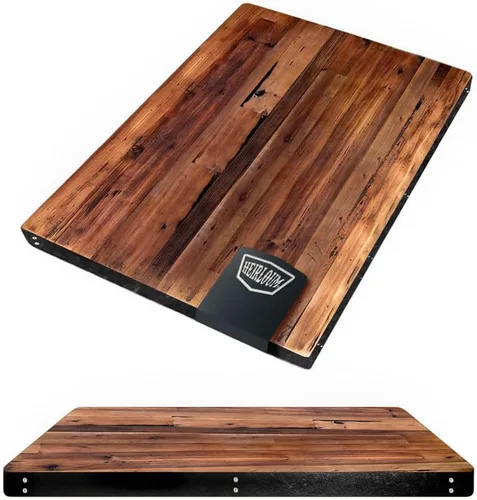 Miniatura 19 de Mesa de madera recuperada, pieza de madera reciclada rústica perfecta para cocinas, comedor y mesas auxiliares