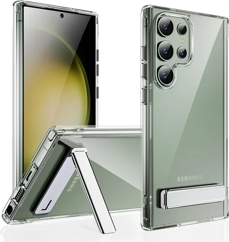 Miniatura 11 de CEDO - Funda con soporte para Samsung Galaxy S22 Ultra, ajustable en 3 direcciones con soporte de metal, parachoques a prueba de golpes de grado