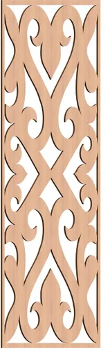 Miniatura 189 de Keene Paneles de pared decorativos de madera con calado, 9 3/8 pulgadas de ancho x 24 3/8 pulgadas de alto x 1/4 de alto, roble rojo rojo (Red Oak)