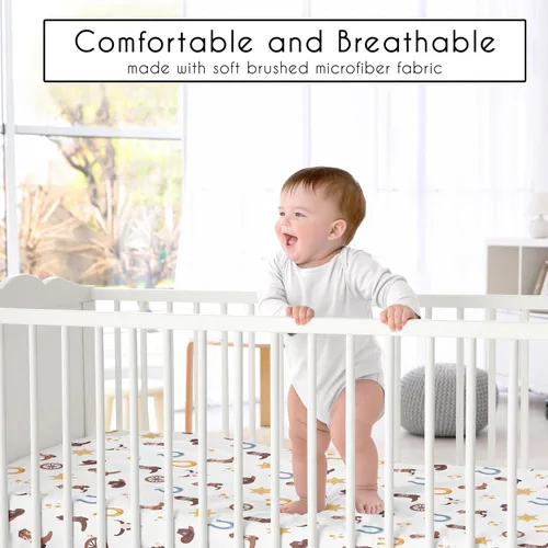 Miniatura 2 de Sweet Jojo Designs Sábanas bajeras para cuna (vaquero bohemio occidental) para niños, guardería infantil, habitación de niños pequeños, tamaño azul