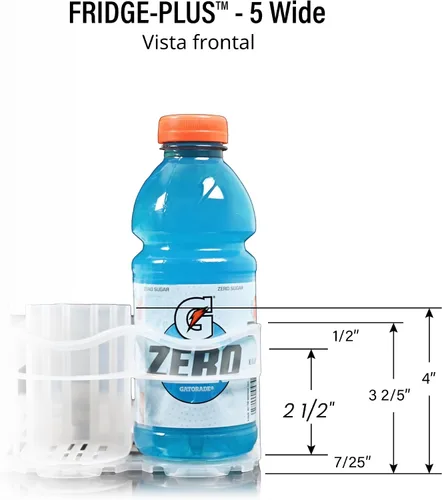 Miniatura 5 de Display Technologies, Fridge-Plus Organizador de bebidas para almacenamiento en el refrigerador, dispensador de latas de soda y organizador de latas