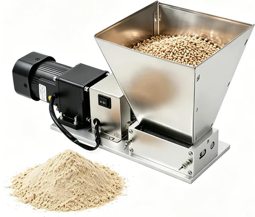 SHZICMY Molino eléctrico de grano molinillo de cebada, trituradora de malta, molino de granos, molino de granos para el hogar, acero inoxidable de
