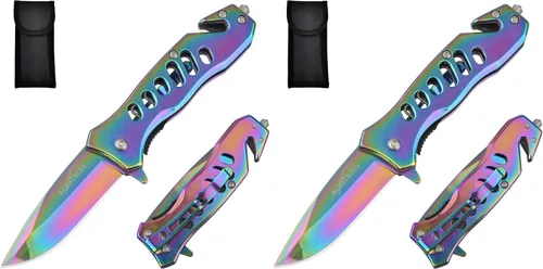 Miniatura 16 de ALBATROSS EDC - Navaja táctica plegable de bolsillo genial y afilada, cuchillos de apertura asistida por resorte SpeedSafe con bloqueo de línea