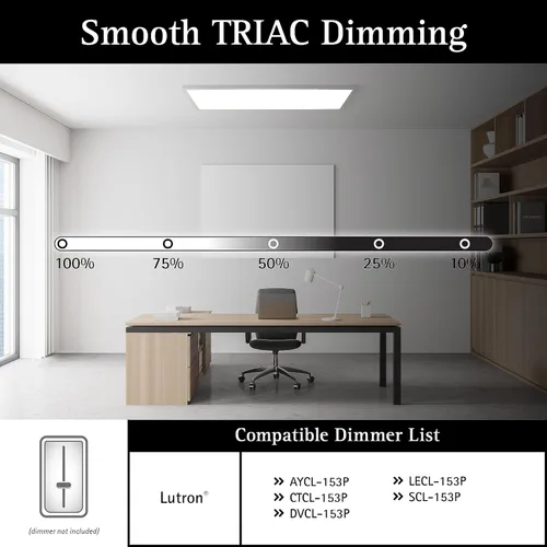 Miniatura 4 de Panel de Luz de Techo de Montaje en Superficie Ultralux de 1x4 pies – Delgado, Iluminado por los Bordes, Panel Plano de Montaje al Ras para Cocina