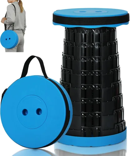 Taburete plegable portátil, taburetes plegables retráctiles ajustables, asiento plegable mejorado para pesca al aire libre, senderismo, jardinería,