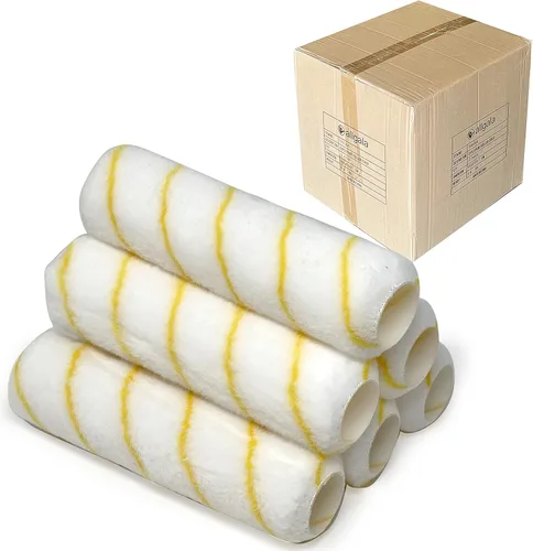 Miniatura 8 de Allgala Cubiertas para rodillos de pintura, paquete de 12 cubiertas de rodillo de pintura sin cobertizos de 9 pulgadas, fundas para siesta de 1/2