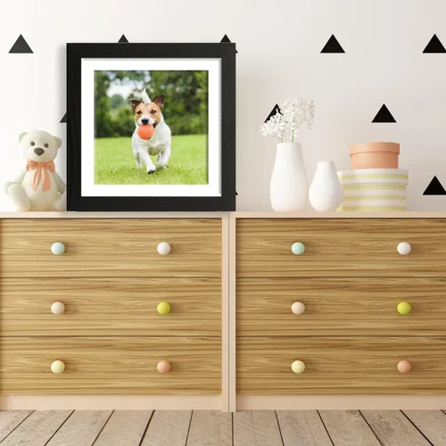 Miniatura 6 de YK artwood Impresiones en lienzo personalizadas con tus fotos, marco personalizado de 8 x 8 pulgadas, marco moderno de madera negra con tu foto