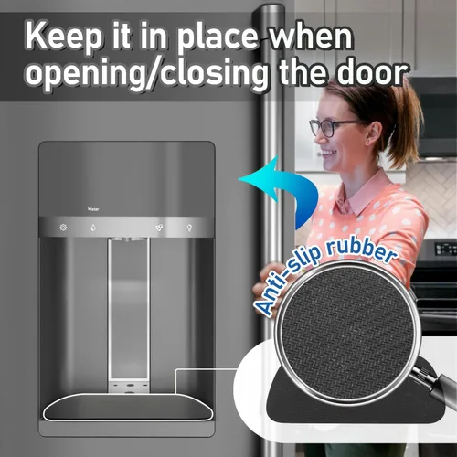 Miniatura 5 de LOPNUR Bandeja Recolectora de Goteo para Refrigerador Paquete de 2 - Alfombrillas Cortables para Refrigerador de 8.3"x3.1" Ocultan Manchas, Gris