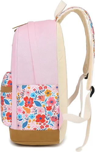 Miniatura 6 de Leaper Mochila escolar de moda mochila de lona para libros bolsa de hombro Rosa Floral 1 Mochilas tradicionales