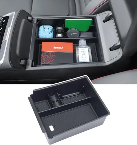 PIMCAR Bandeja organizadora de consola central para Hyundai Tucson Limited e Hybrid SEL 2022-2024, inserto de reposabrazos de material ABS, caja de