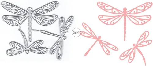 Miniatura 28 de DzIxY Lindas matrices de corte de metal de mariposa de insectos para hacer tarjetas, juegos de troqueles de papel para grabar, álbum, plantillas