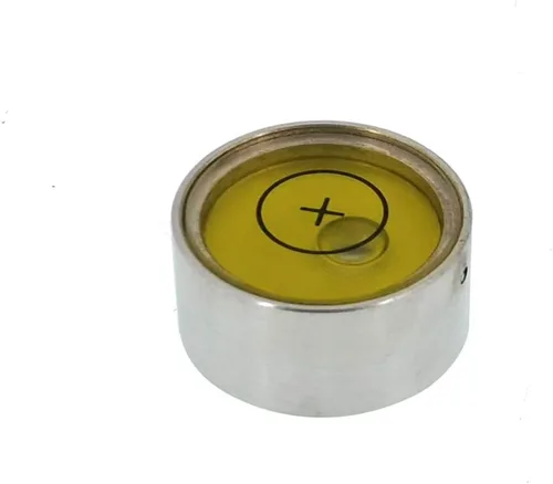 Miniatura 9 de Mini metal universal horizontal burbuja nivel de agua equilibrio nivel burbuja redondo 0.512x0.276 in (blanco plateado)