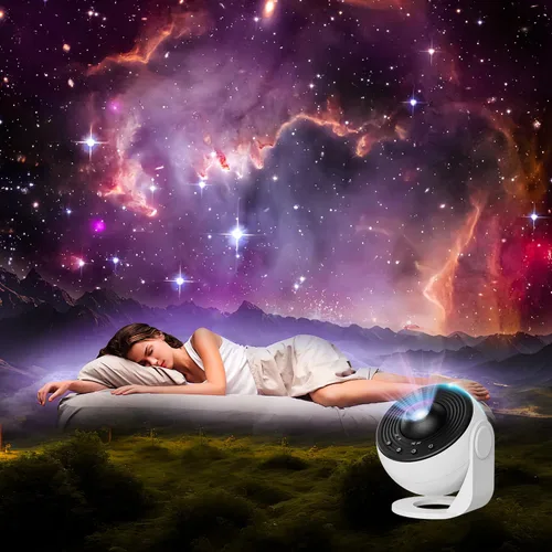 Miniatura 7 de Proyector Galaxy Pro para dormitorio, proyector de estrellas planetario 13 en 1 con sistema solar y constelación, luz nocturna para techo, rotación