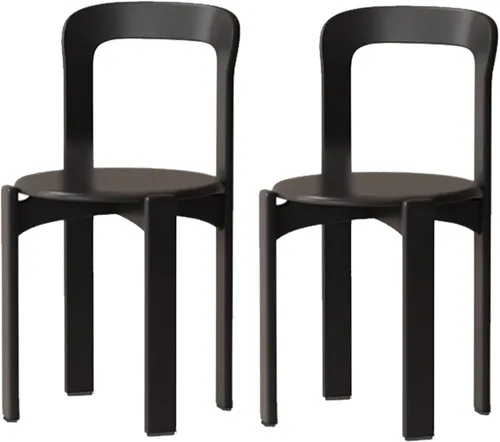 Miniatura 11 de Silla de comedor moderna y versátil, sillas de cocina con marco de madera apilable, silla lateral sin brazos, taburete para el hogar para habitación