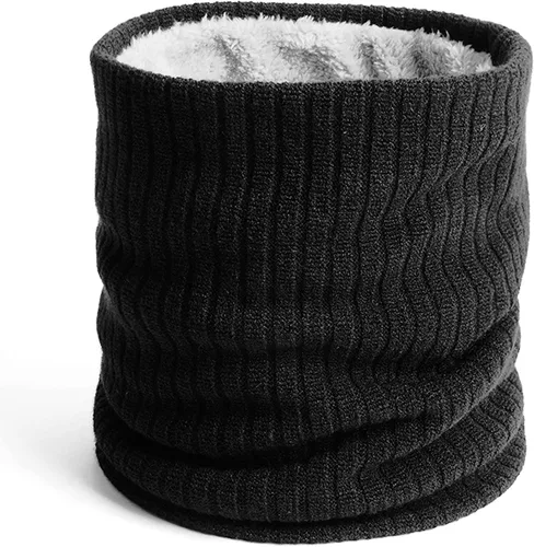TAKIYA Polaina para el cuello de invierno cálida bufanda para hombres y mujeres con forro polar grueso y resistente al viento
