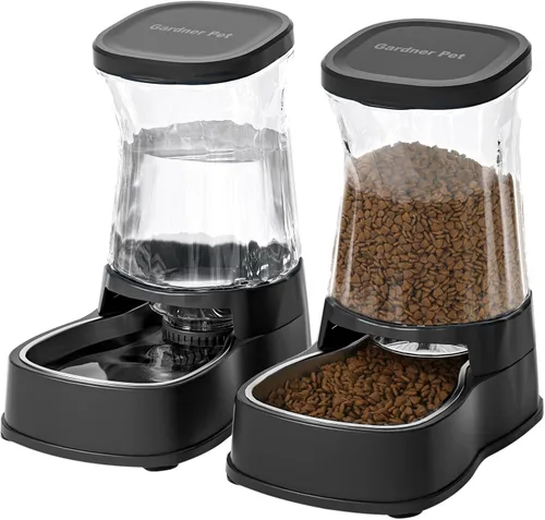 Miniatura 17 de Gardner Pet - Dispensador automático de agua para perros, bebedero de gravedad de acero inoxidable, 100% libre de BPA, cuencos de alimentación