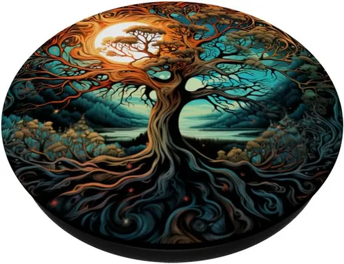 Miniatura 2 de Yin Yang Árbol de la Vida PopSockets estándar PopGrip