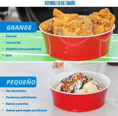 Miniatura 6 de GoBig Red Party Cup Bowls - Large Disposable Plastic Bowls - 22 oz or 60 oz