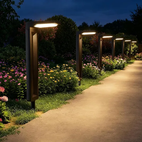 Miniatura 11 de Paquete de 6 luces solares para camino, impermeables, 30 LED, lámpara de paisaje brillante para exteriores, camino, entrada, acera, patio, césped