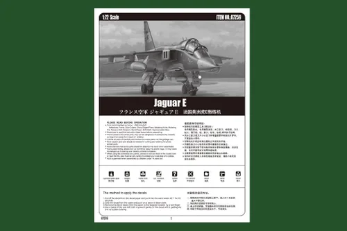 Miniatura 7 de Hobby Boss Kit de construcción de avión Jaguar E francés