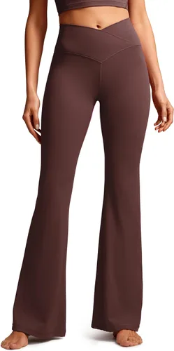CRZ YOGA Butterluxe - Leggings cruzados para mujer, 31 pulgadas, cintura alta, corte de bota, corte de bota, pantalones de yoga con control de