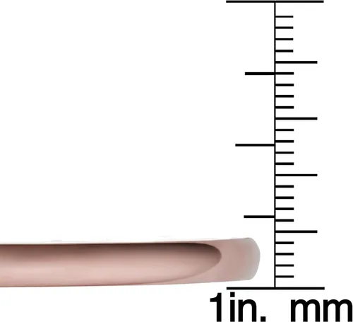 Miniatura 3 de Kooljewelry Pulsera con bisagras de oro rosa de 14 quilates de alto pulido de 0.157 in