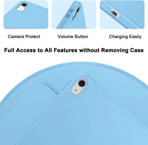 Miniatura 2 de ToaPoia - Funda para iPad (A16) de 11 pulgadas 2025/iPad 10.ª generación de 10.9 pulgadas 2022, cubierta protectora delgada con soporte triple