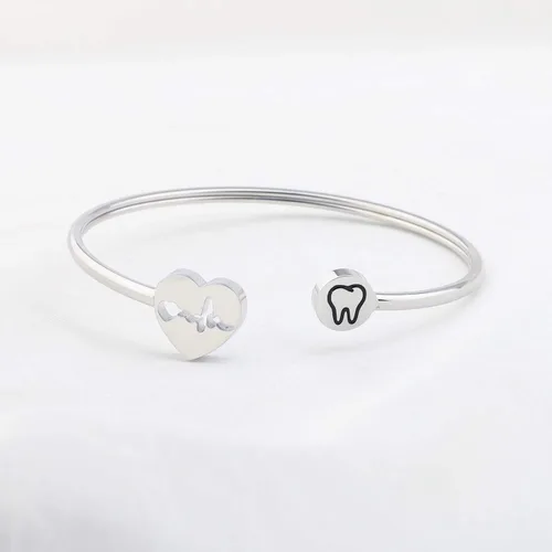 Miniatura 2 de WUSUANED Pulsera de collar de dentista, higienista dental, regalo de joyería para asistente dental, higienista dental, Acero inoxidable