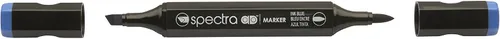 Miniatura 5 de AD Marker Chartpak Spectra, Tri-Nib y cepillo de doble punta, azul horizonte, 1 cada uno (S015AD)